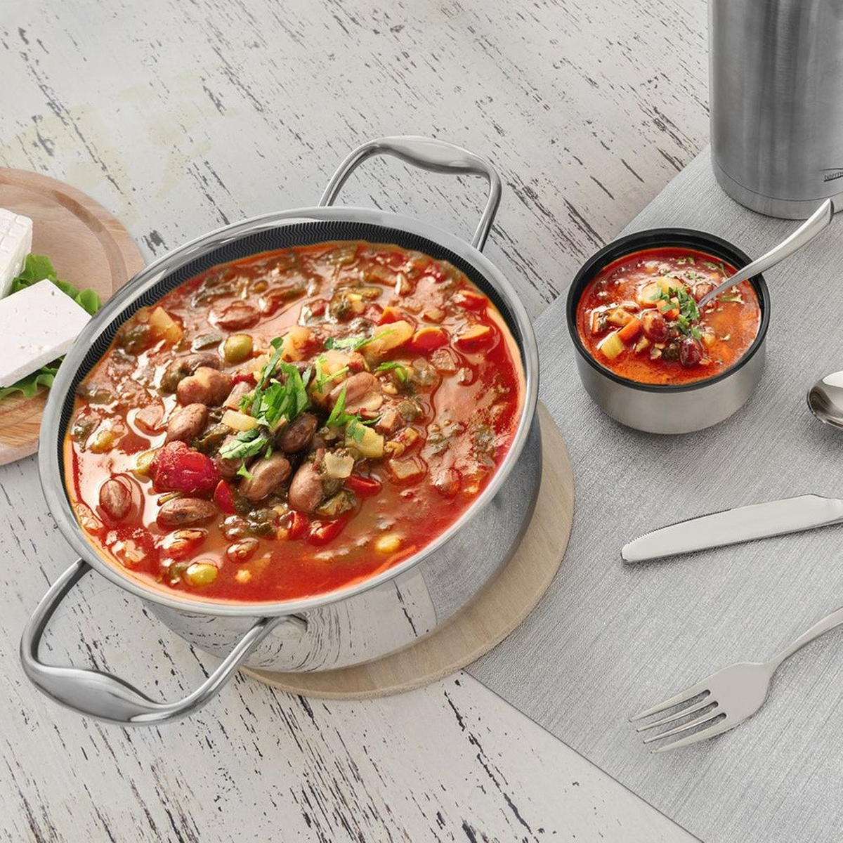 HYBRIDTOPF Cookcell mit Antihaftbeschichtung silber - Silberfarben, Metall (4.8cm) - Orion 