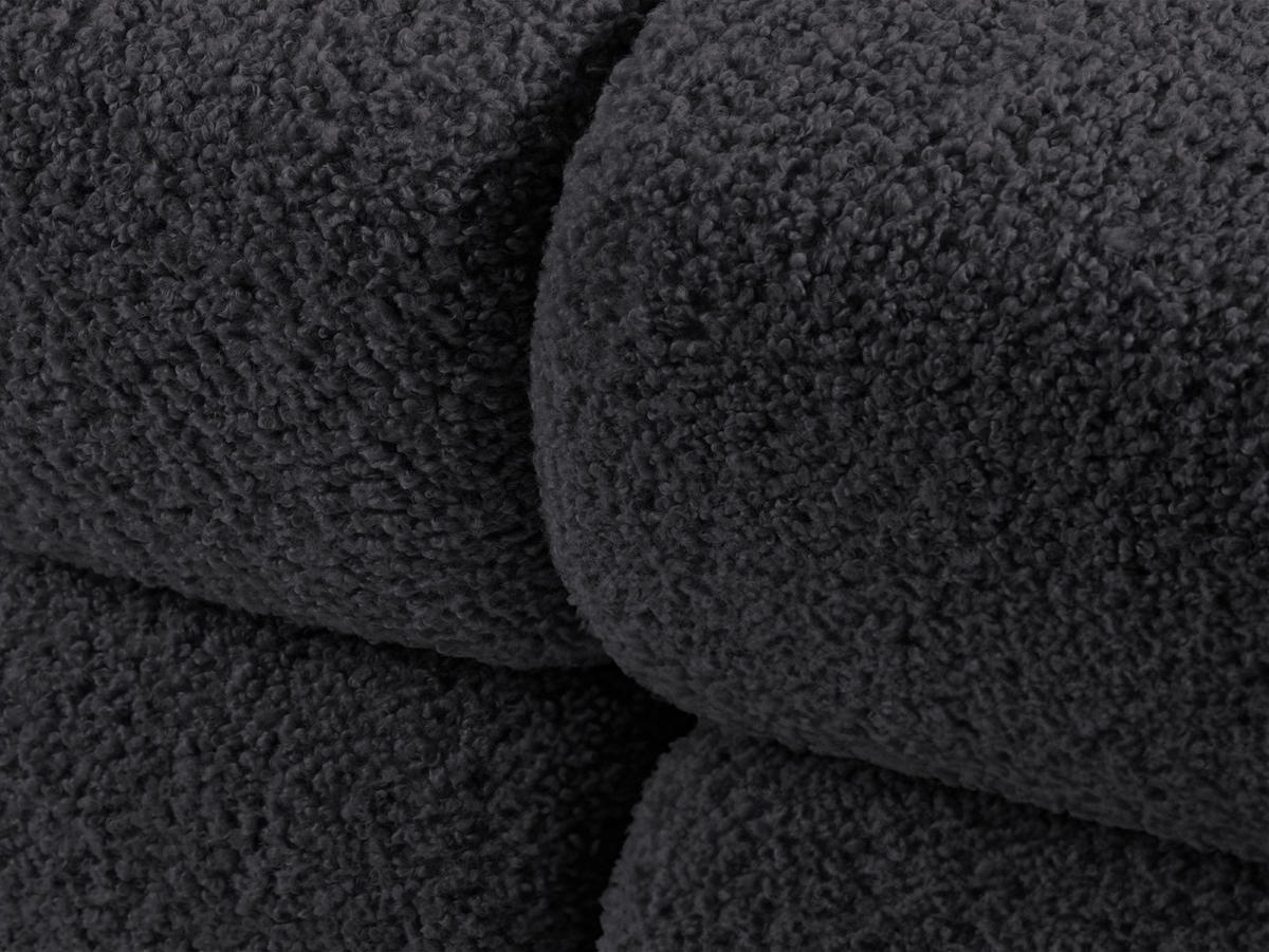 ECKSOFA modular rechts Bellis aus Boucle graphit 4 Sitzplätze - Graphitfarben, Textil (155/282cm) - Micadoni