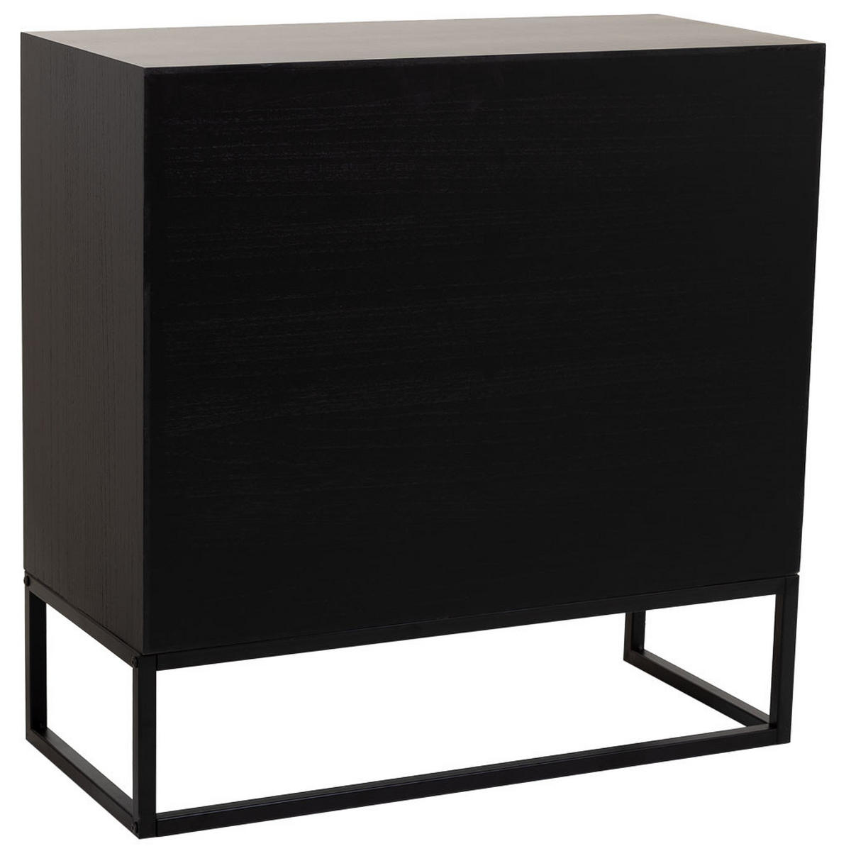 ANRICHTE aus Holz und Metall, braun, 80x34x80 cm - Schwarz, Holzwerkstoff (80/80/34cm) - Wanderlust