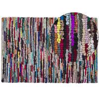 TEPPICH geflochten Bafra 230/160 cm - Multicolor, Kunststoff (160/230cm) - Beliani