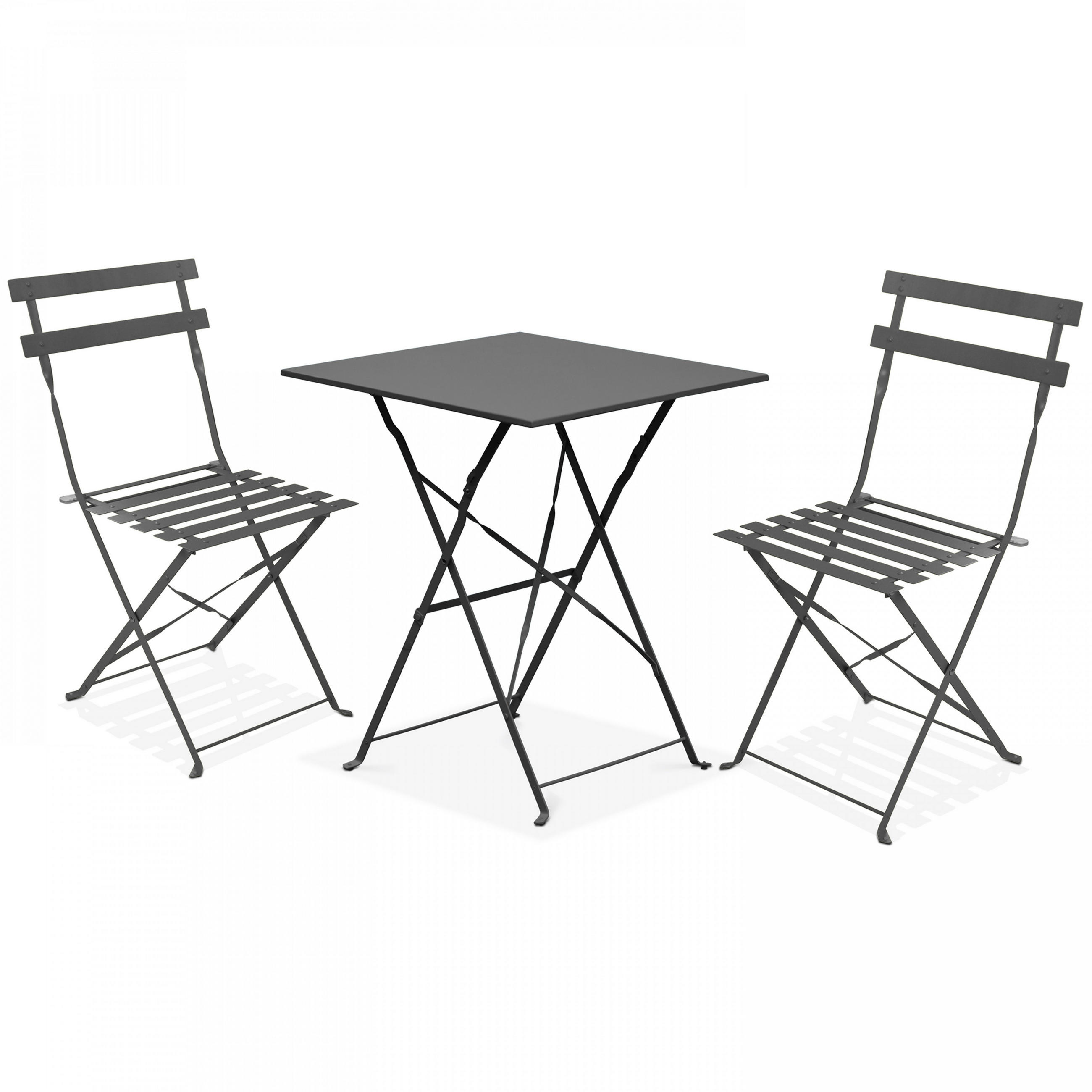 GARTENSET, Grau - Grau, Metall - Oviala