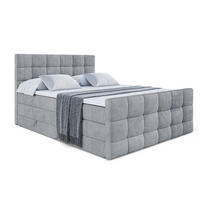 BOXSPRINGBETT APO-Z KING - 180 x 200 - H3/H4 - Grau - Grau, Holzwerkstoff (180/200cm) - ALTDECOR
