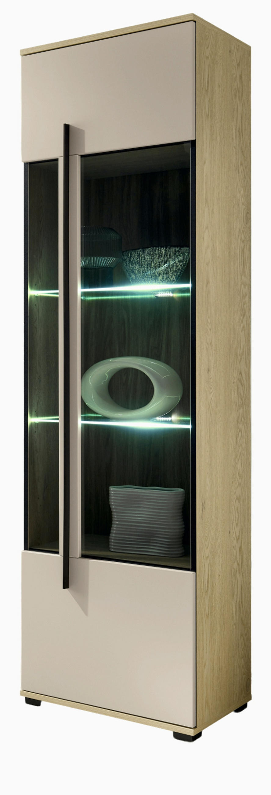 Furn.Design Vitrine Kaschmir, Eiche 60x200x37 cm