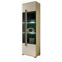 VITRINE Kaschmir, Eiche 60 cm, Vitrinenschrank für Wohn- und Esszimmer - Kaschmir/Eichefarben, Glas/Holzwerkstoff (60/200/37cm) - Furn.Design