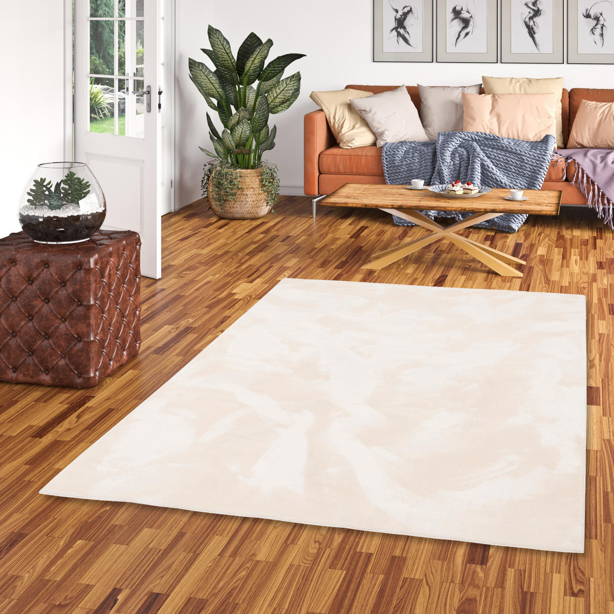 FELLTEPPICH SUPER SOFT PEARL - Beige, Textil (120/170cm) - Pergamon