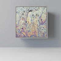 SIDEBOARD MOSAIC OF COLORS, Grau, 57,5x42x57,5 cm, Ohne Füße - Multicolor/Grau, Holzwerkstoff (57.5/57.5/42cm) - SpaceRebels
