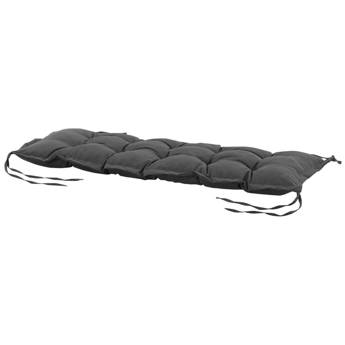 SITZKISSEN DE-08970 Dunkelgrau - Dunkelgrau, Textil (100/40/10cm) - ComfortXL