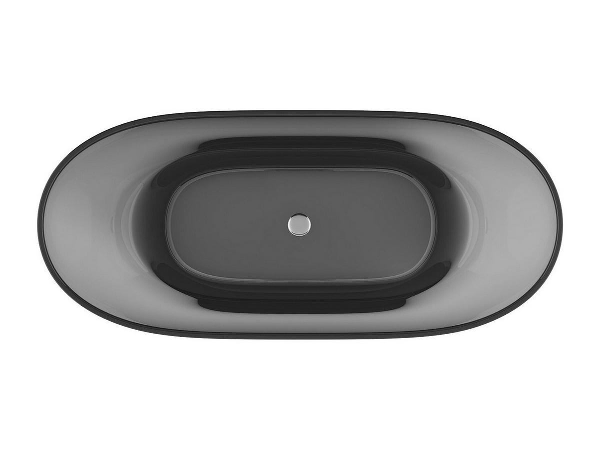 FREISTEHENDE Badewanne - 1 Person - harz - grau Spavo - Grau, Kunststoff (160/56/72cm) - Vente-Unique