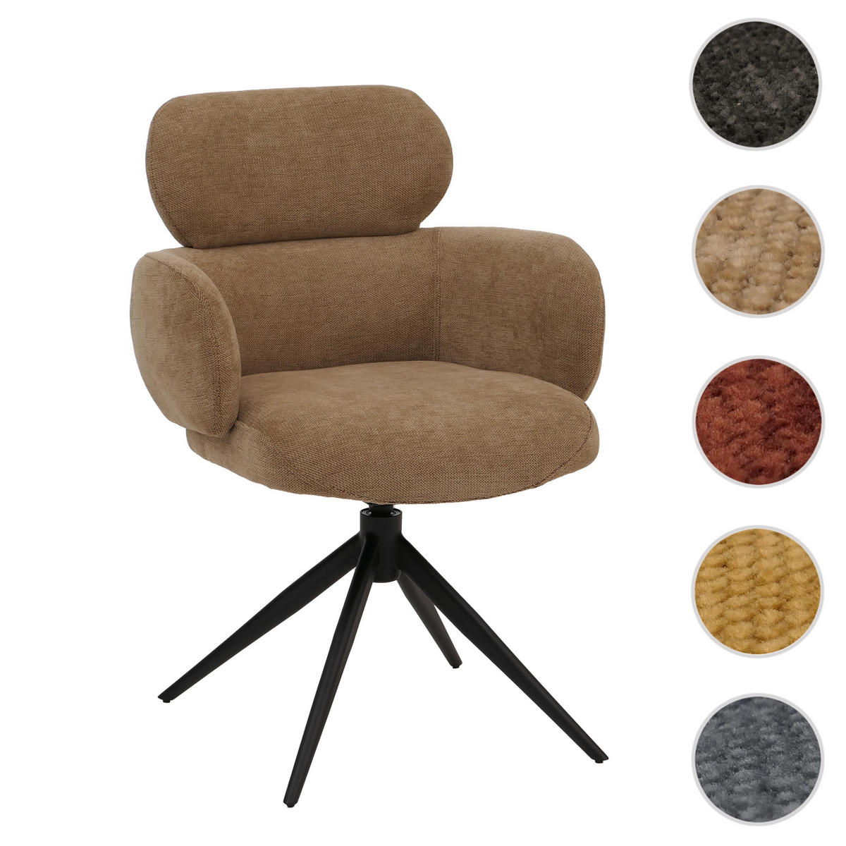 JEDILNIŠKA STOL Brown - svetlo rjava/rjava, tekstil (61/86/69cm) - MCW