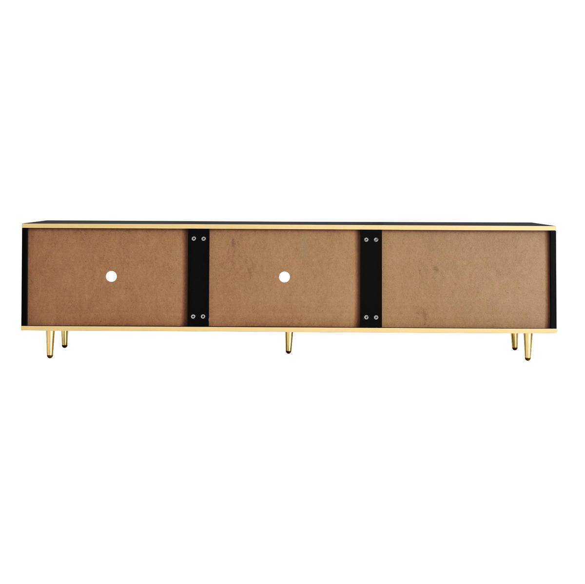 TV-LOWBOARD 170/45/37 cm mit 2 Schubladen und 2 Türen - Schwarz, Holzwerkstoff (175/45/40cm) - BEAOK