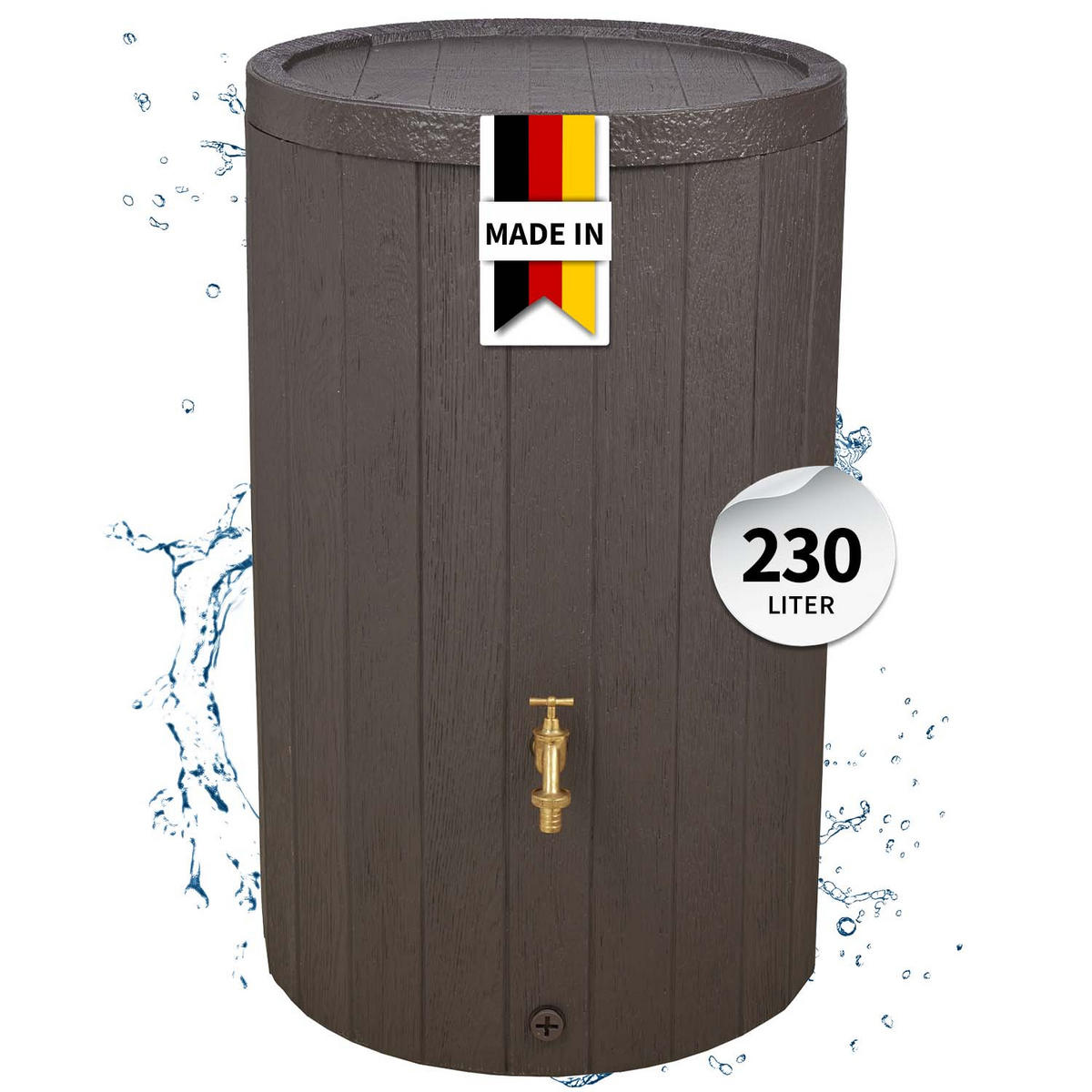 REGENTONNE 230 L, braun - Braun, Kunststoff (57/93/59cm) - GARANTIA