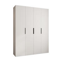 DREHTÜRENSCHRANK 245,5/190/50 4-türig - Schwarz/Weiß, Holz/Metall (190/245.5/50cm) - Abiks Möbel