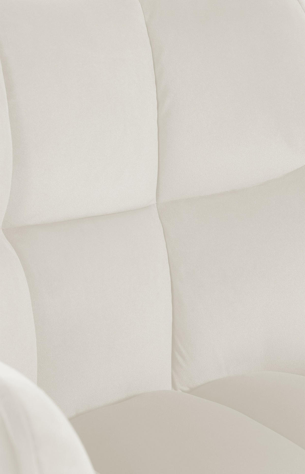 ARMLEHNENSTUHL Samt Creme - Creme/Schwarz, Textil/Metall (67/81/58cm) - CLP