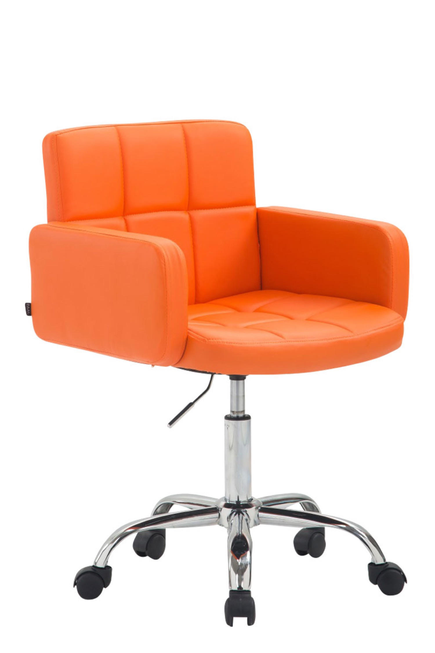 ARBEITSHOCKER Lausanne Kunstleder orange - Orange, Metall (60/89/52cm) - TPFLiving