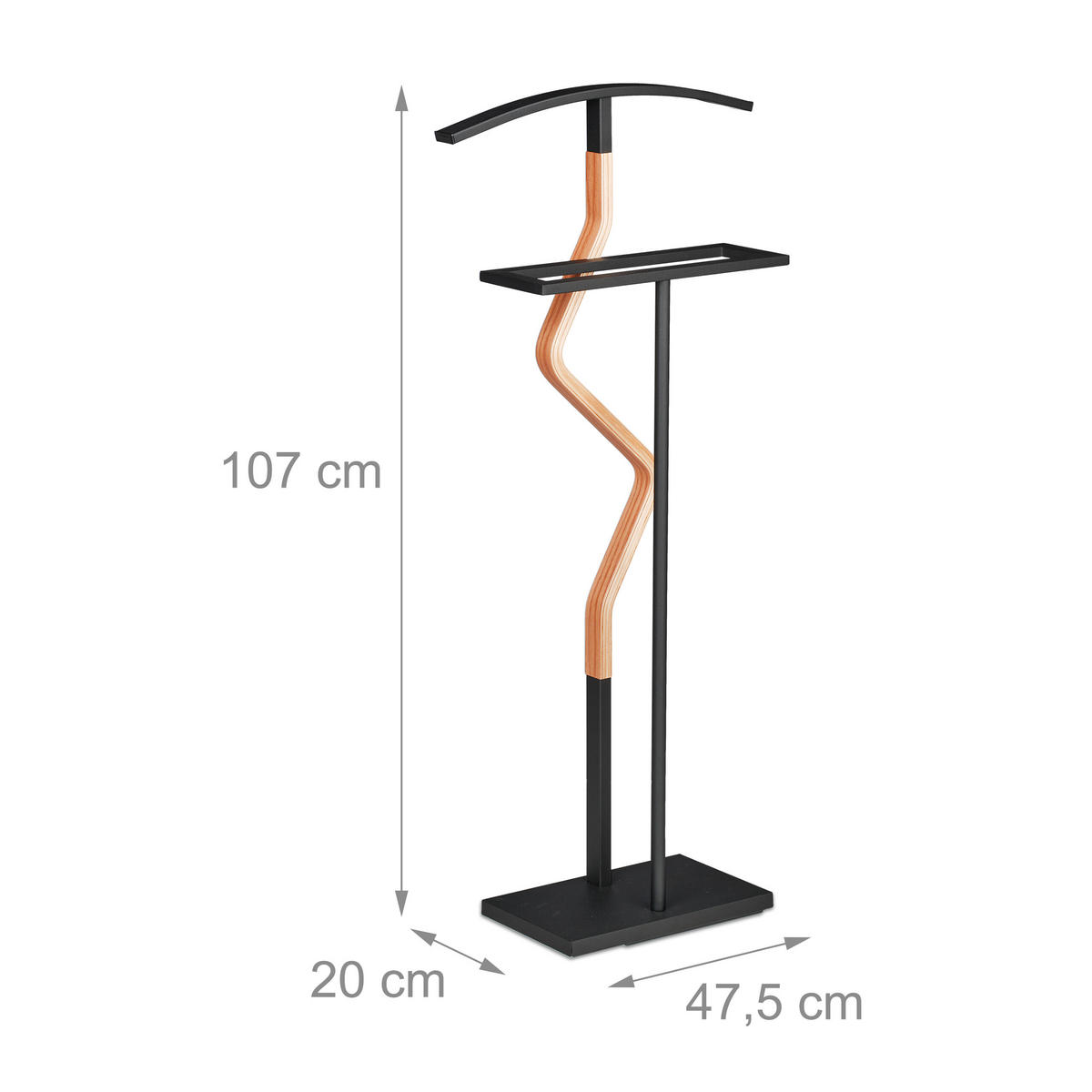 HERRENDIENER - Multicolor, Holzwerkstoff/Metall (47.5/107/20cm) - Relaxdays