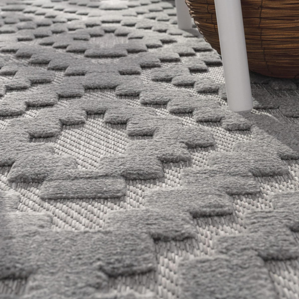 OUTDOORTEPPICH 160/160 cm Livorno 672 - Grau, Kunststoff (160/160cm) - Paco Home