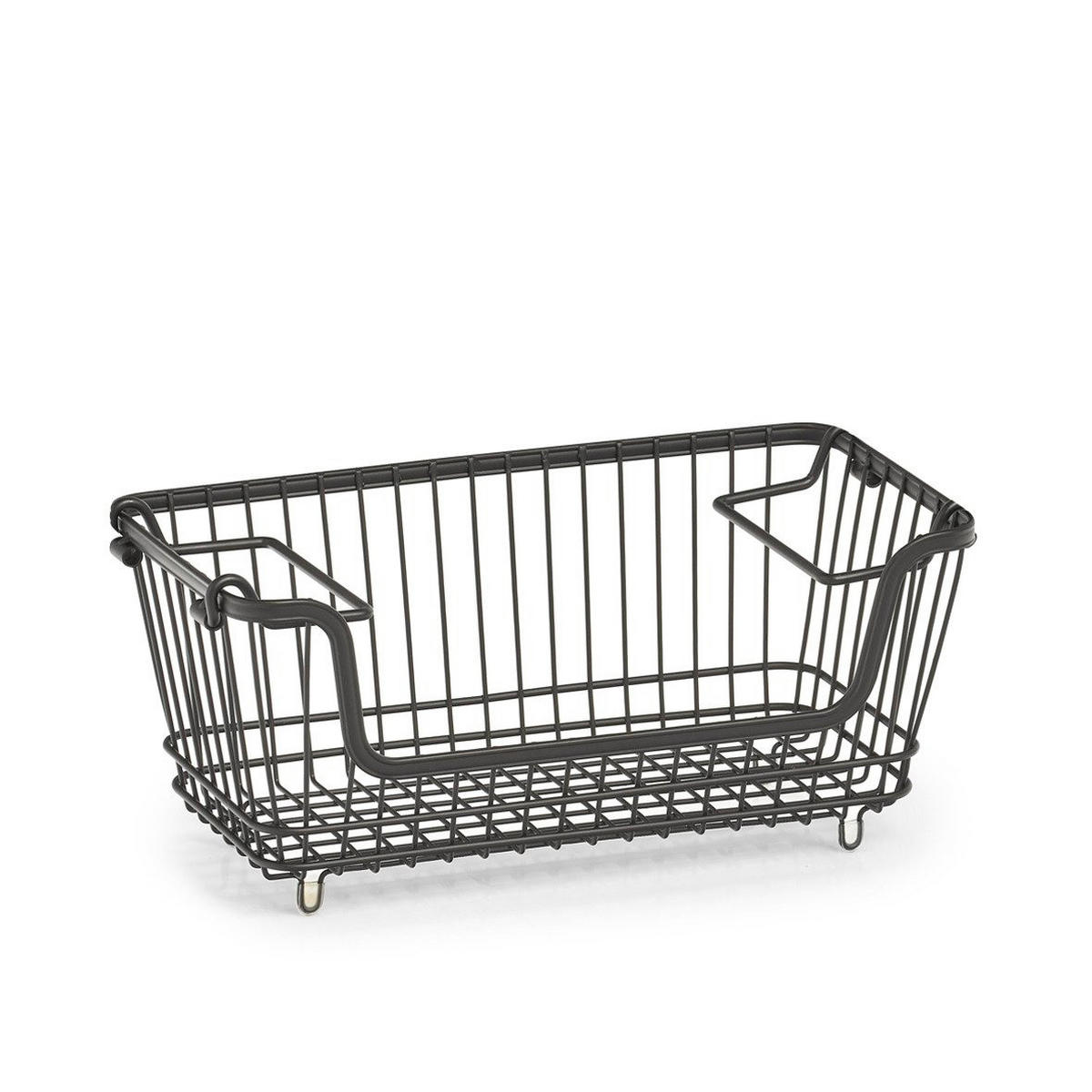 KORB für Obst und Gemüse 32/16,5/14,5 cm - Schwarz, Metall (16.5/14.5/32cm) - ZELLER