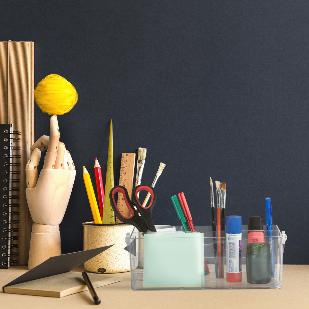 ORGANIZER - Transparent, Kunststoff (25.5/18.5/13.5cm) - Relaxdays