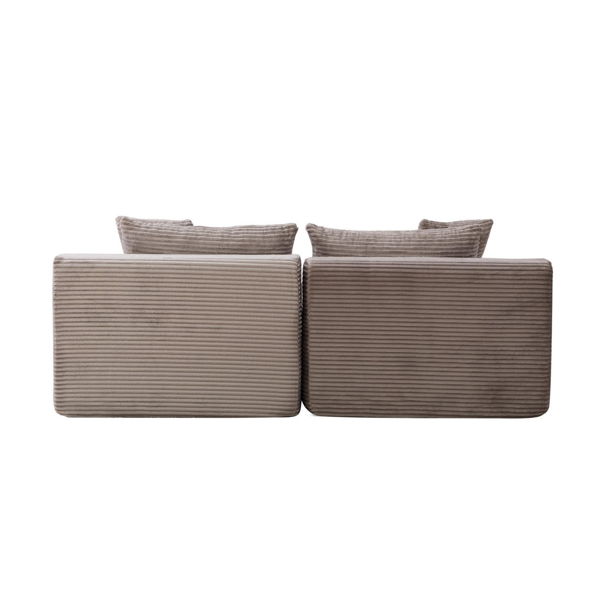SOFAELEMENT 200/174/74.5 cm Grau mit 30D hochelastischem Schaumstoff und rutschfestem Boden - Grau, Textil (174/74.5/200cm) - Oxeza
