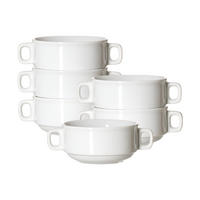 SUPPENTASSEN Bianco weiß 245 ml 6er Set - Weiß, Keramik (245L) - Ritzenhoff Breker