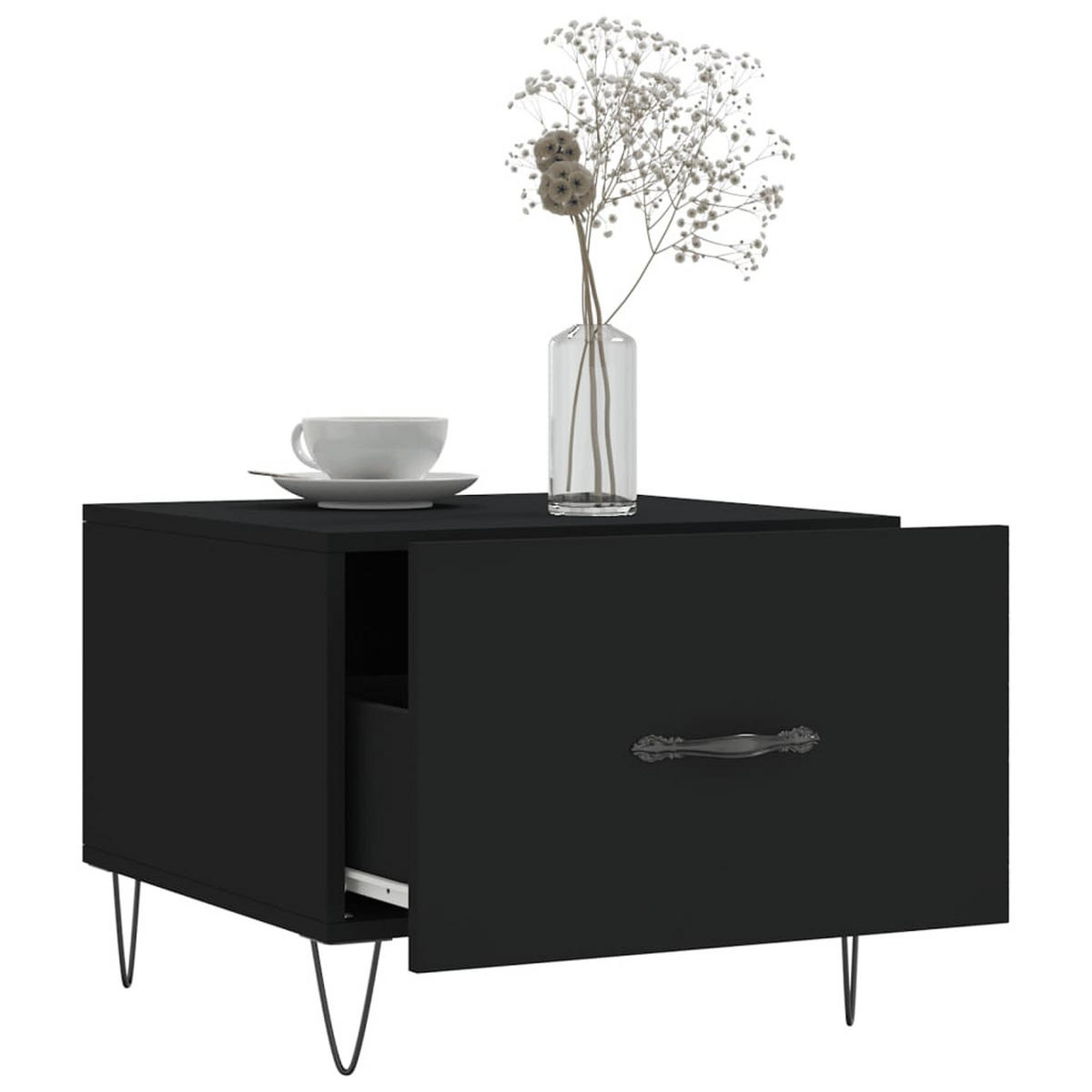 COUCHTISCH Schwarz 50x50x40 cm Holzwerkstoff - Schwarz, Holzwerkstoff (50/50/40cm) - furnicato