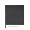 HIGHBOARD Vellore Schwarz 104 cm - Goldfarben/Schwarz, Holzwerkstoff/Metall (104/125/39cm) - Selsey
