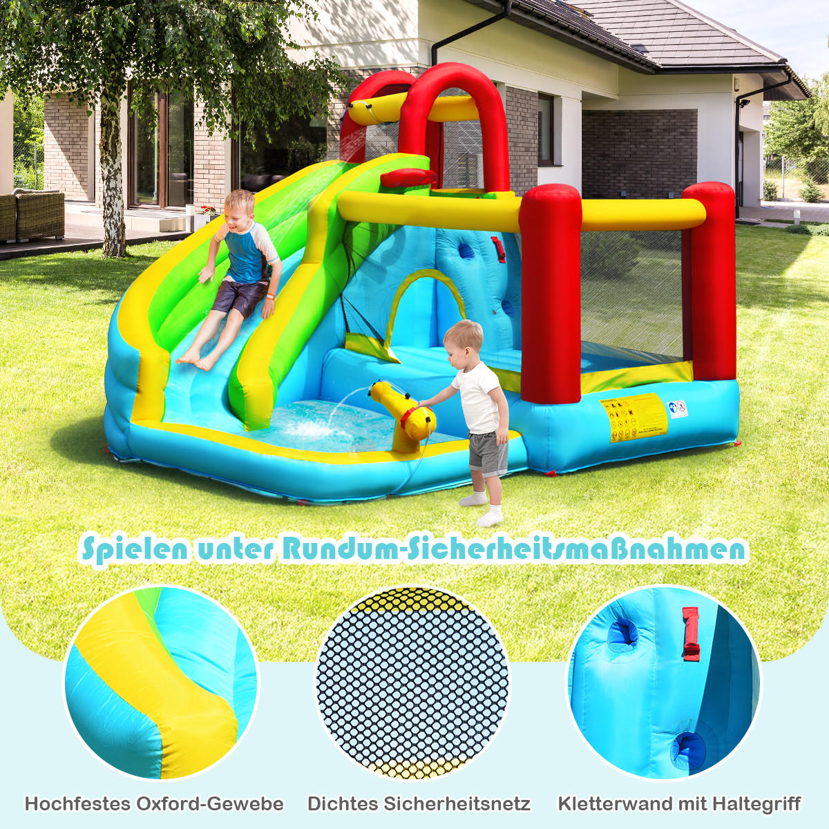 HÜPFBURG 213cm Multicoloured - Multicolor, Kunststoff (320/305/213cm) - COSTWAY