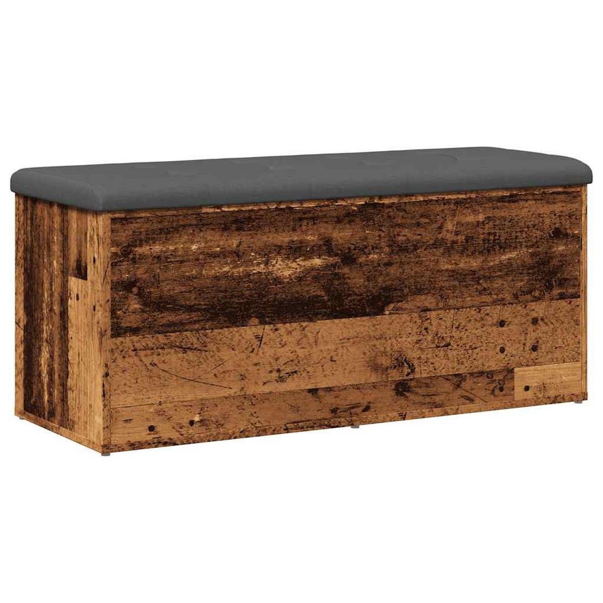 SITZBANK Mit Stauraum Altholz-Optik 102/42/45 Cm Holzwerkstoff - Dunkelbraun, Holzwerkstoff (42/45/102cm) - vidaXL