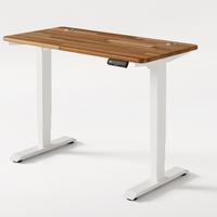SCHREIBTISCH Elektrisch Höhenverstellbarer HomePro 120x60cm Weiß/Massive Walnuss mit Memory-Funktion, Anti-Kollisions Technologie - Walnussfarben/Weiß, Holz (60/120/63.5cm) - Desktronic