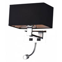 WANDLEUCHTE Adonis, Schwarz, 22cm - Schwarz, Metall (16/20/22cm) - KOSILUM