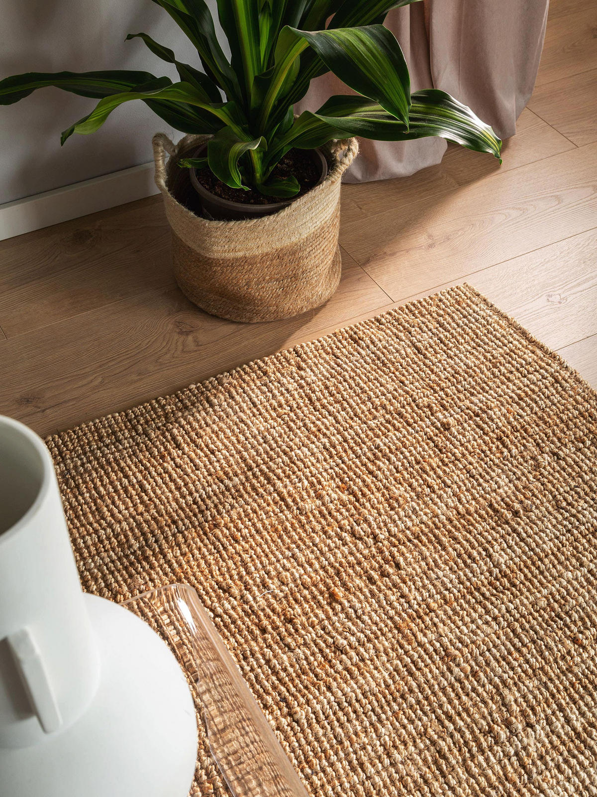 JUTETEPPICH Svea Natur 200x300 cm - Naturfarben, Textil (200/300cm) - benuta Pure