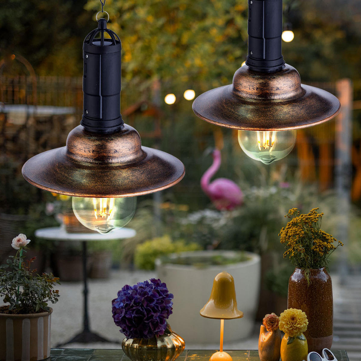 LED AUSSENDECKENLEUCHTE Metall Bronze 2er Set - Bronzefarben, Glas (15.5/15.5/50cm)
