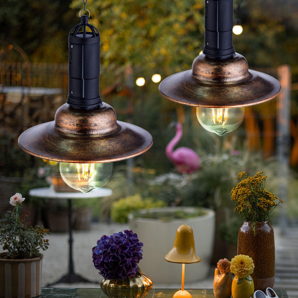 Thumbnail - Led, Bronze, Glas, 15.5x50x15.5 cm, Lampen & Leuchten, Außenbeleuchtung, Außendeckenleuchten