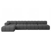 ECKSOFA modulares Sofa Razon-L3 - 380x160x70 cm Grau Bouclé - Grau, Holzwerkstoff/Textil (380/160cm) - ALTDECOR