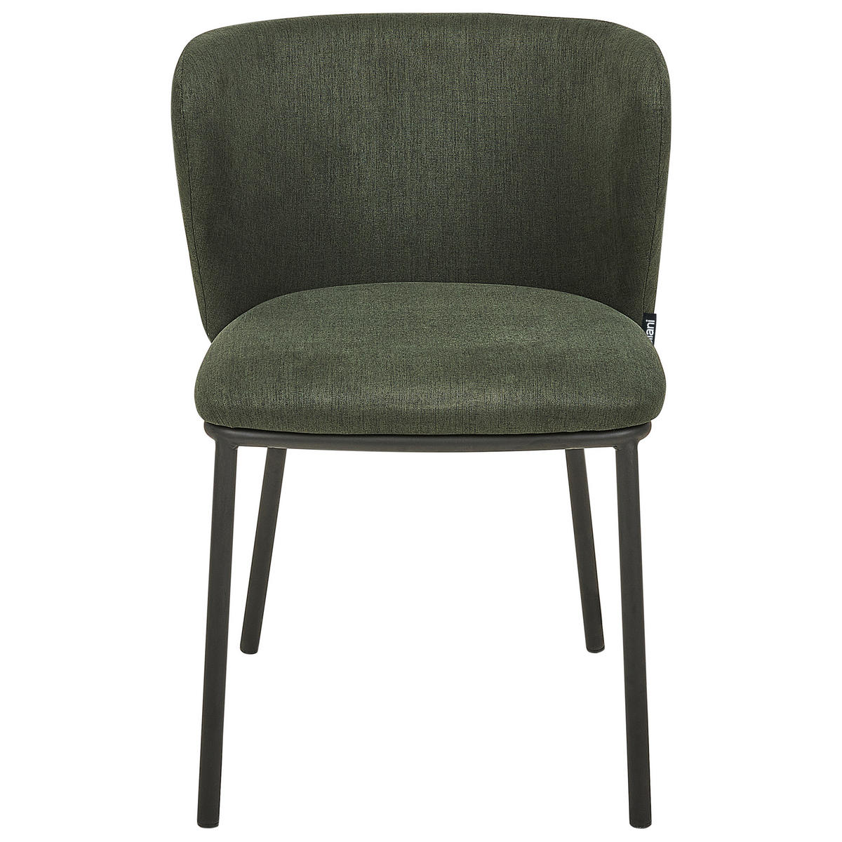 ÉTKEZŐSZÉK 2 darabos Szett Kárpit Zöld Mina - zöld, textil/fém (48/75/52cm) - Beliani