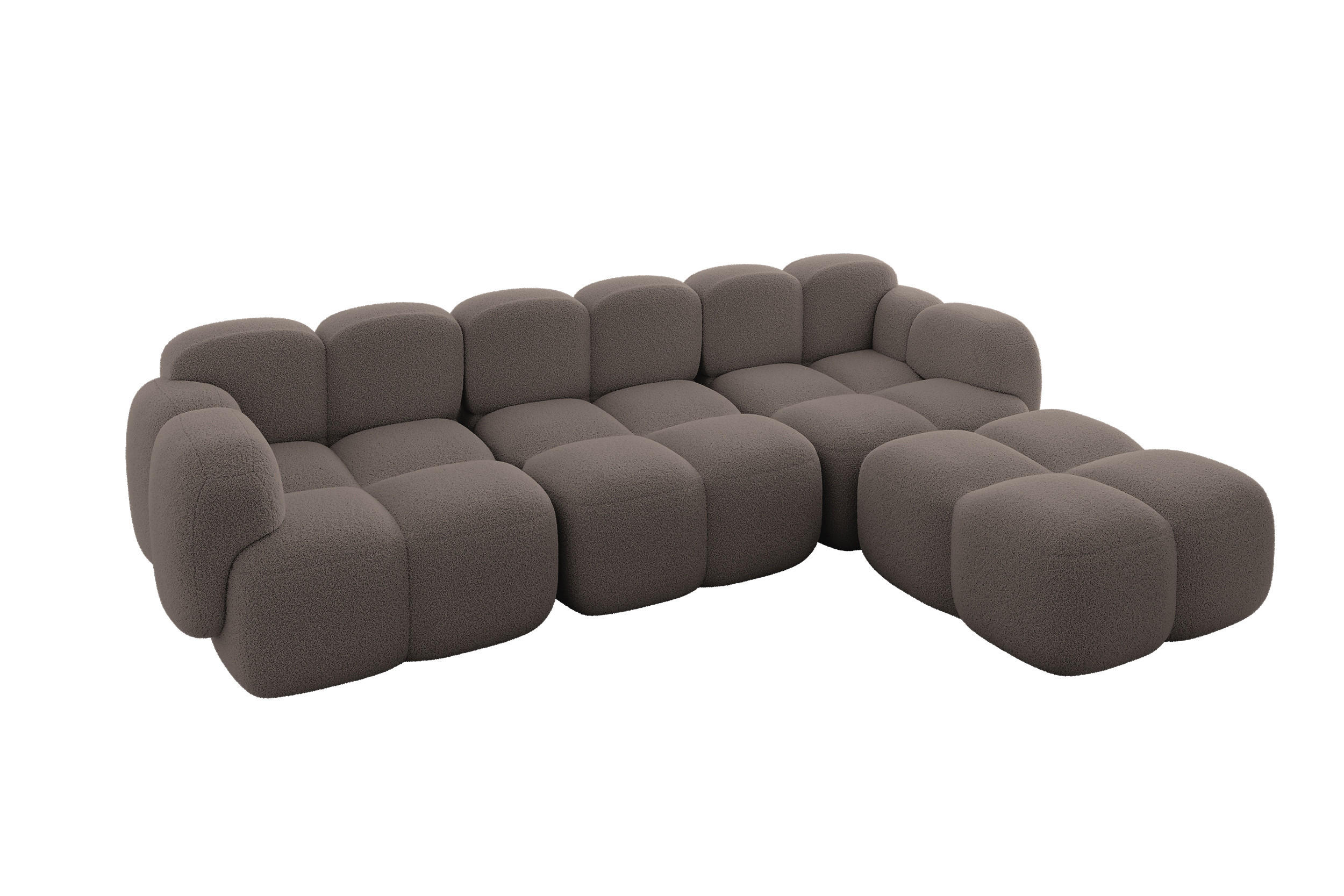 Altdecor Ecksofa Dunkelbraun 302x205 cm