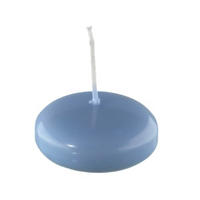 SCHWIMMKERZEN Blue Bell Hellblau 32 x Ø 80 mm, 8 Stück - Hellblau, Paraffin (8/3.2/3.2cm) - Kopschitz Kerzen