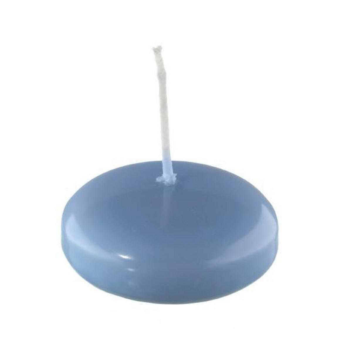 SCHWIMMKERZEN Blue Bell Hellblau 32 x Ø 80 mm, 8 Stück - Hellblau, Paraffin (8/3.2/3.2cm) - Kopschitz Kerzen