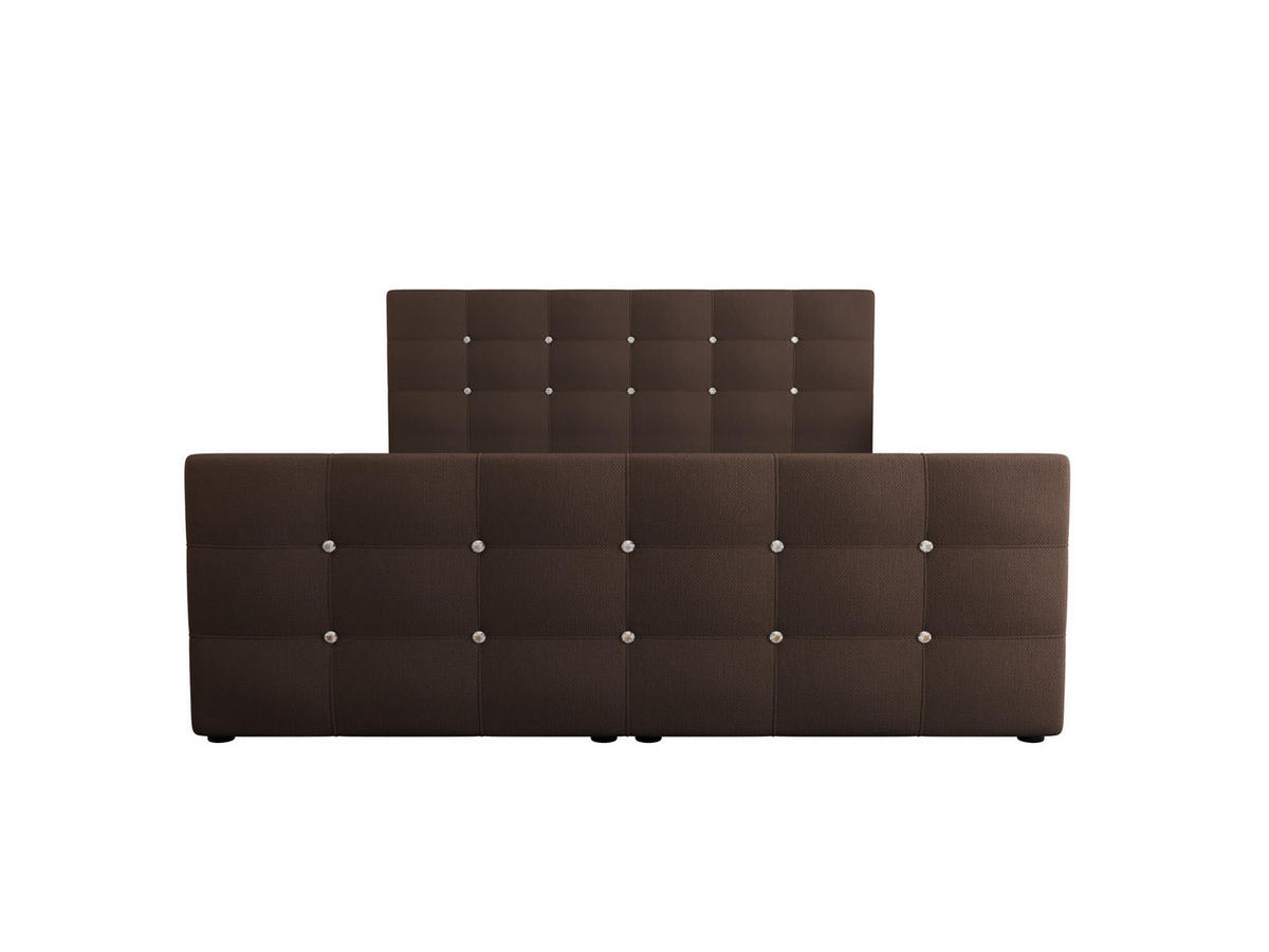 BOXBETT KLEO 180x200, mit Matratze H3 und Topper, Cosmic 800 - Dunkelbraun, Holz/Kunststoff (180/200cm) - Bedante