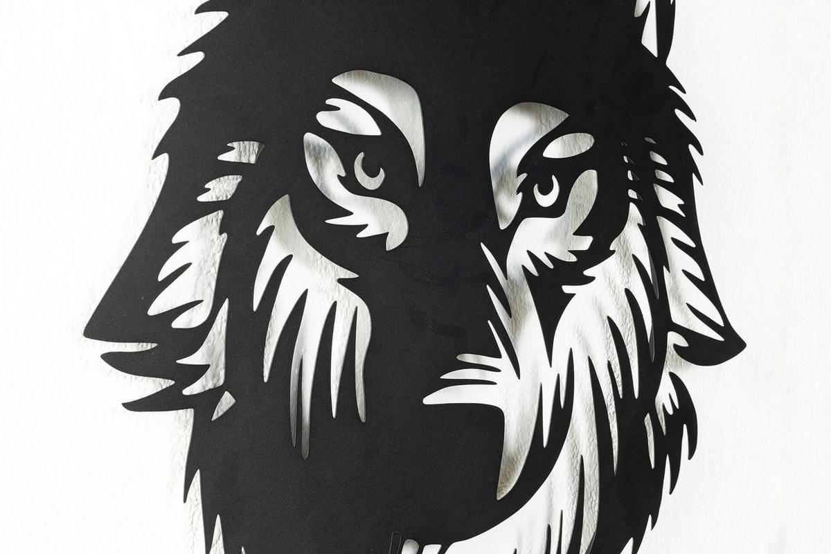 WANDDEKO Schwarz 68/82 cm - Schwarz, Metall (2.86/82/2cm) - KUNSTLOFT