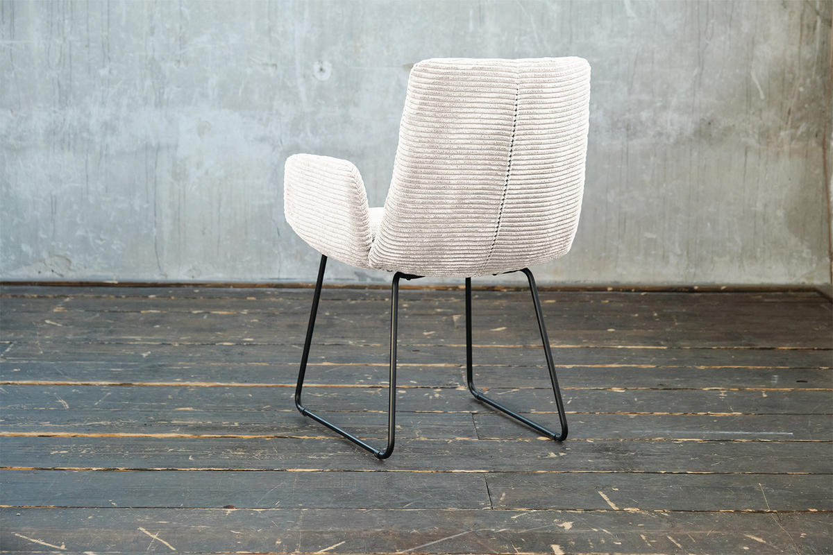 STUHL NEW CHARME Weiß Cord - Weiß, Textil (59/87/66cm) - KAWOLA