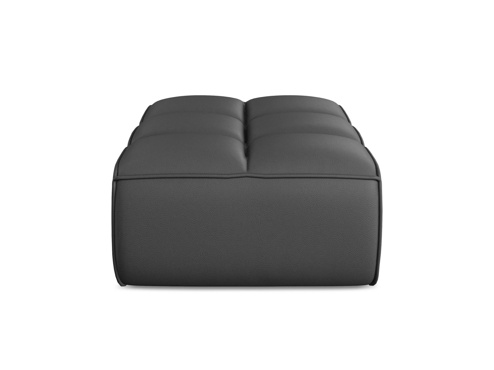 POUF Kunstleder Grau - Schwarz/Grau, Leder/Kunststoff (80/43/93cm) - Makamii