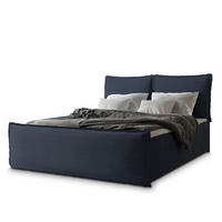 BOXBETT MONTA 140x200 cm mit Matratze und Topper - Blau - Blau, Holz (140/200cm) - MASSENO