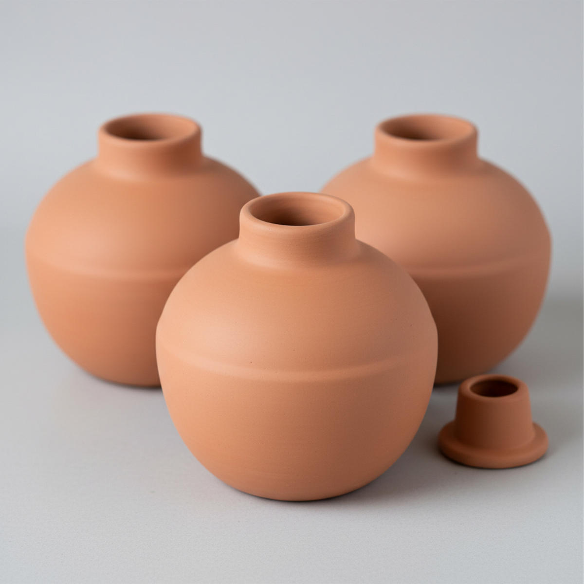 3XOLLAS - Hellbraun, Keramik (13.5/13/13.5cm) - Relaxdays