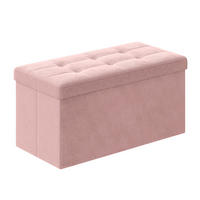 TRUHENBANK Pastellrosa 76x38 cm mit Stauraum - Hellrosa, Holzwerkstoff (76/38/38cm)