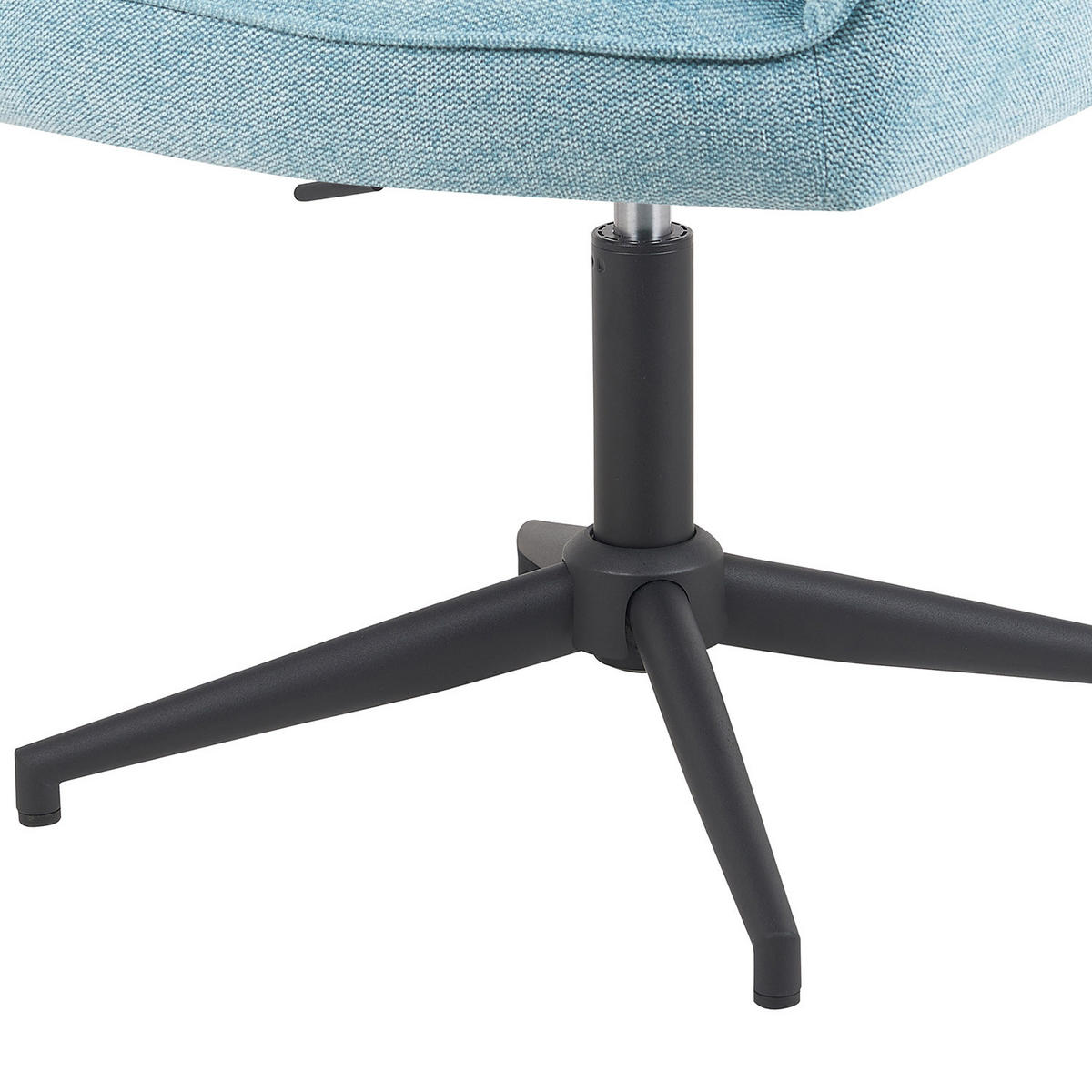 BÜROSTUHL Mika-Bryn - Schwarz/Hellblau, Textil/Metall (60/84/65cm) - DUBI Möbel