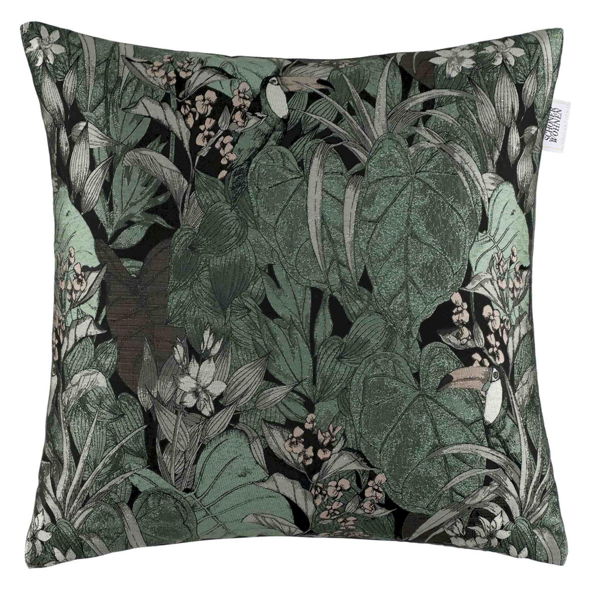 ZIERKISSENHÜLLE TOUCAN - Grün, Textil (45/45cm) - Schöner Wohnen