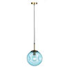 PENDELLEUCHTE Rome Lava - Blau/Transparent, Glas/Metall (25/25/118cm) - kiki design