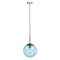 PENDELLEUCHTE Rome Lava - Blau/Transparent, Glas/Metall (25/25/118cm) - kiki design