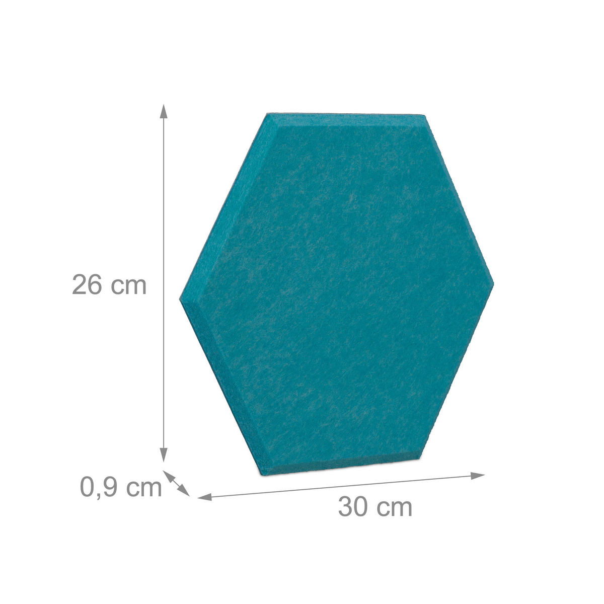 6xFILZPINNWAND - Hellblau, Textil (30/26/0.9cm) - Relaxdays